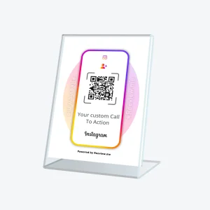 FRAME™ | Followers QR Code Table Sign - Get followers on Instagram