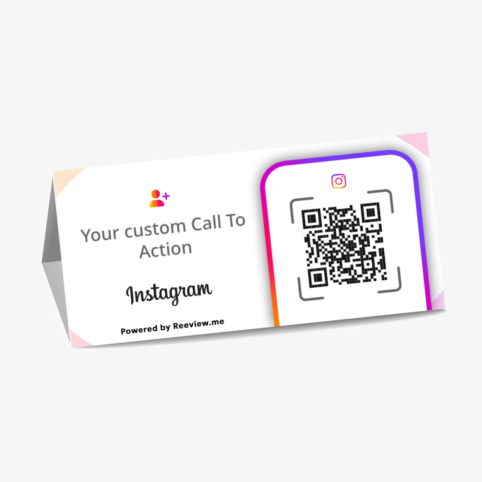 Instagram Get Followers Table Tent Presentation