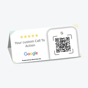 PRISM™ | Reviews QR Code Table Tent - Get more Google reviews