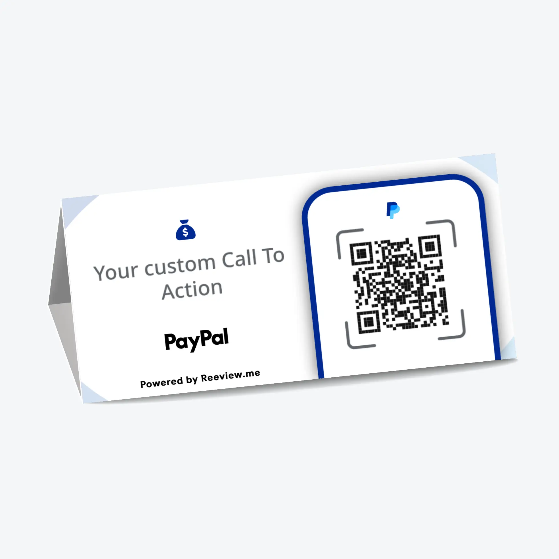 PRISM™ | Payments QR Code Table Tent - Accept PayPal