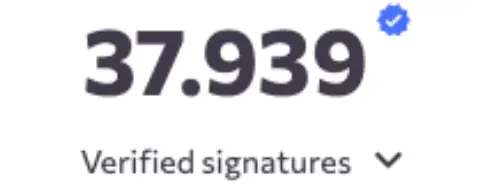 change.org verified signatures