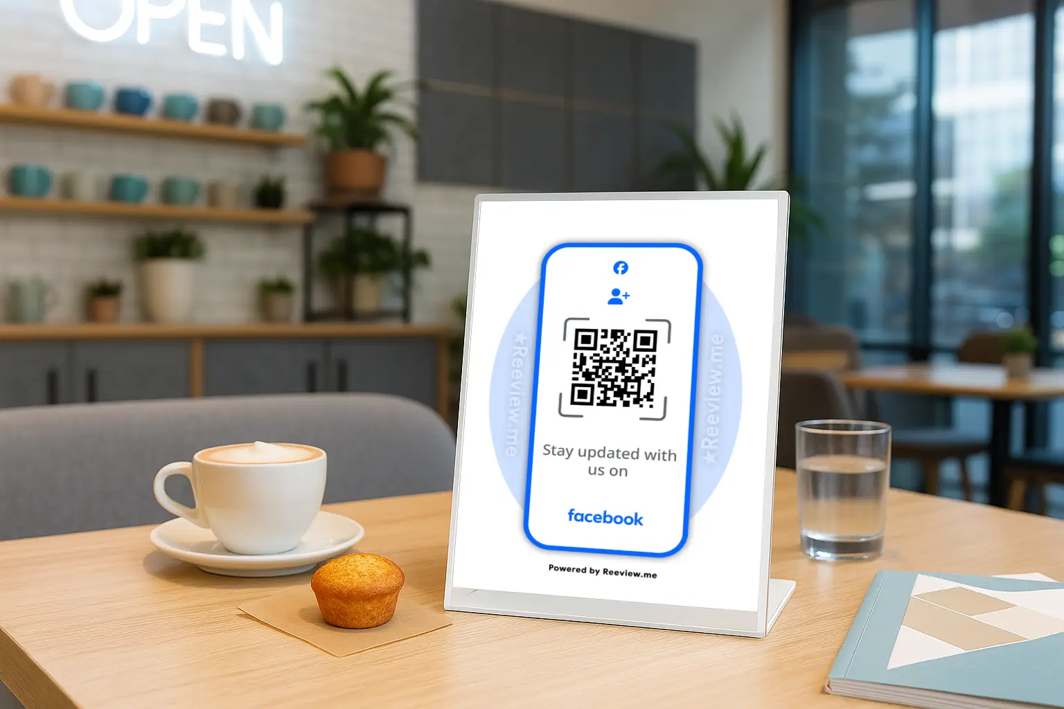 Store display driving Facebook follower growth