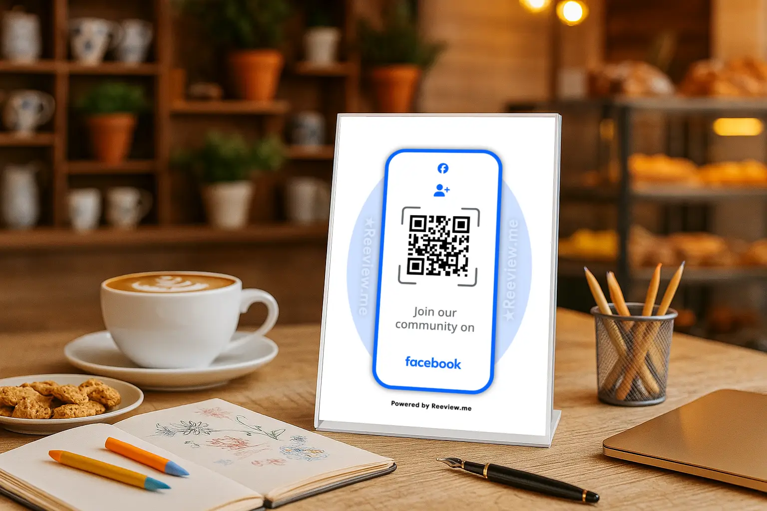 Facebook QR Code Sign for Followers