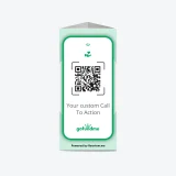GoFundMe QR code table stand helping supporters donate while seated at their table