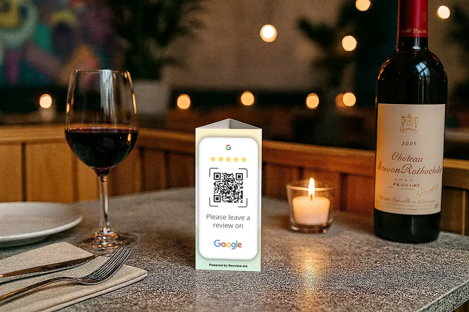 google qr code table stand for restaurants