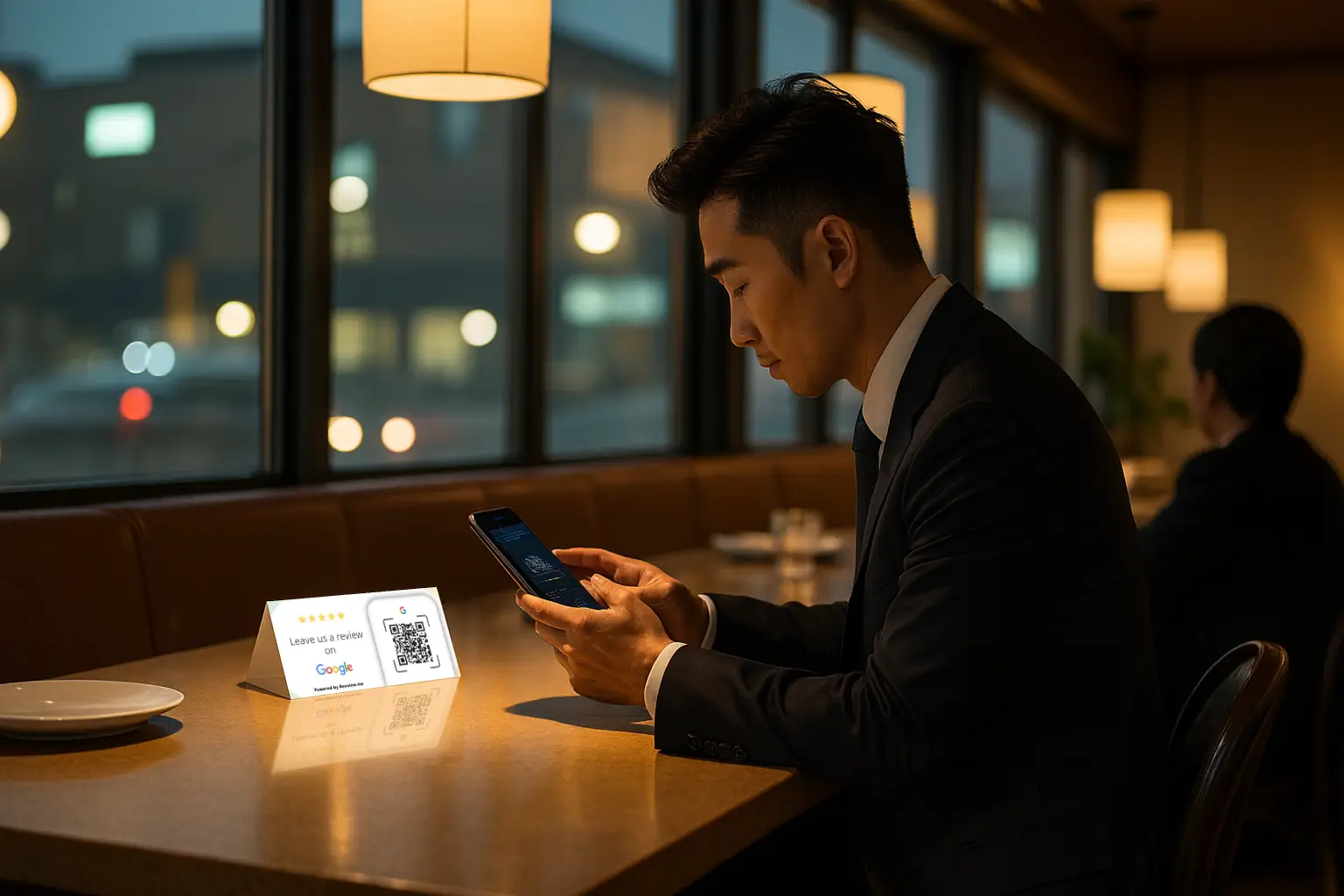 google qr code table tent for restaurants