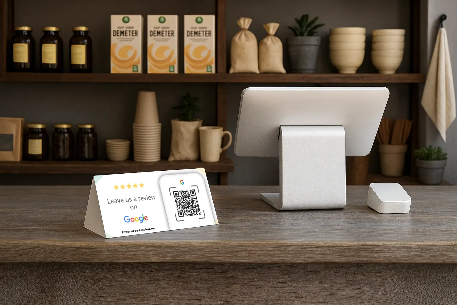 google qr code table tent for shop