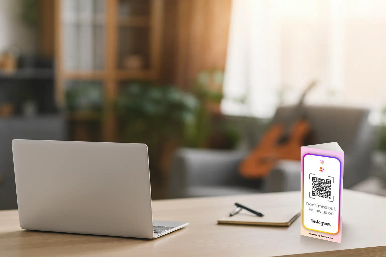instagram qr code table stand for gain followers
