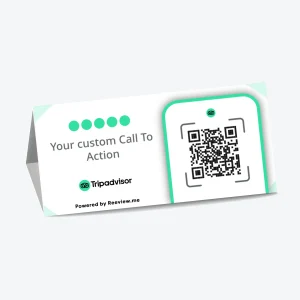 PRISM™ | Reviews QR Code Table Tent - Get Reviews on Tripadvisor