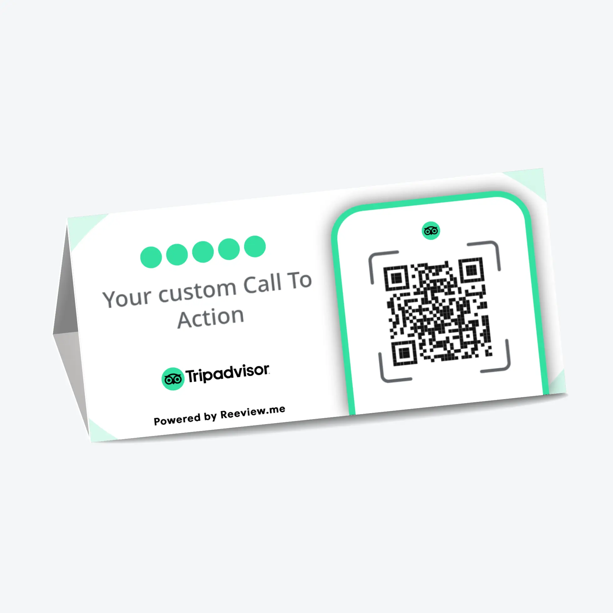 PRISM™ | Reviews QR Code Table Tent - Get Reviews on Tripadvisor