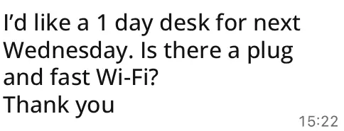 whatsapp request coworking