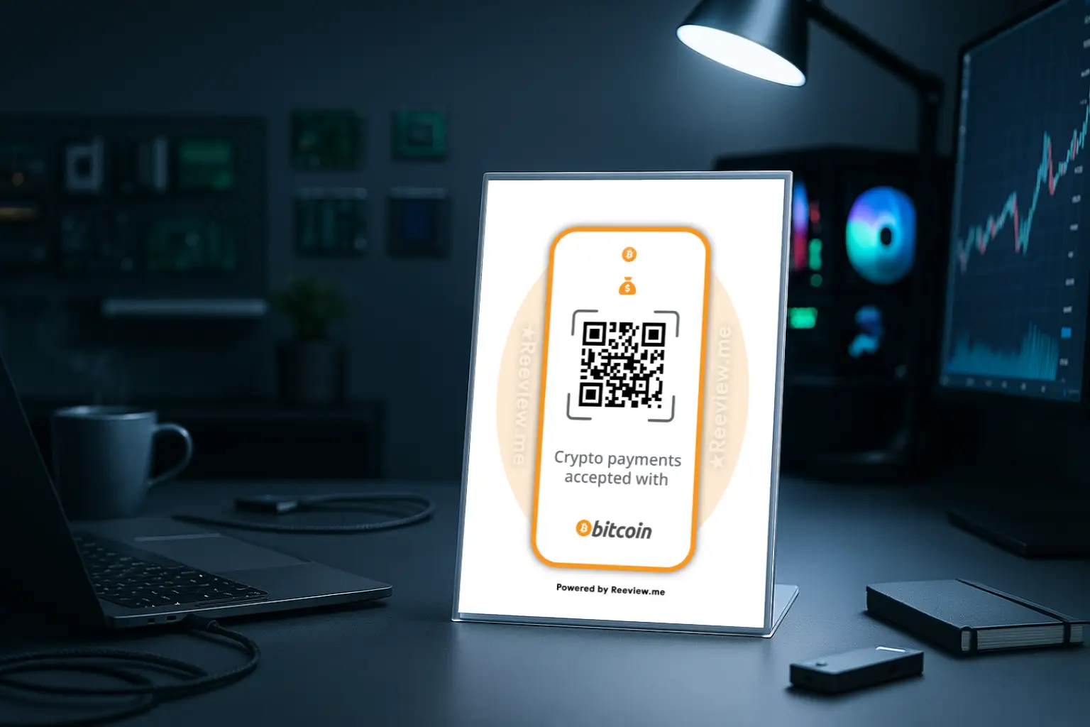 Accept Bitcoin with QR Code payments Sign