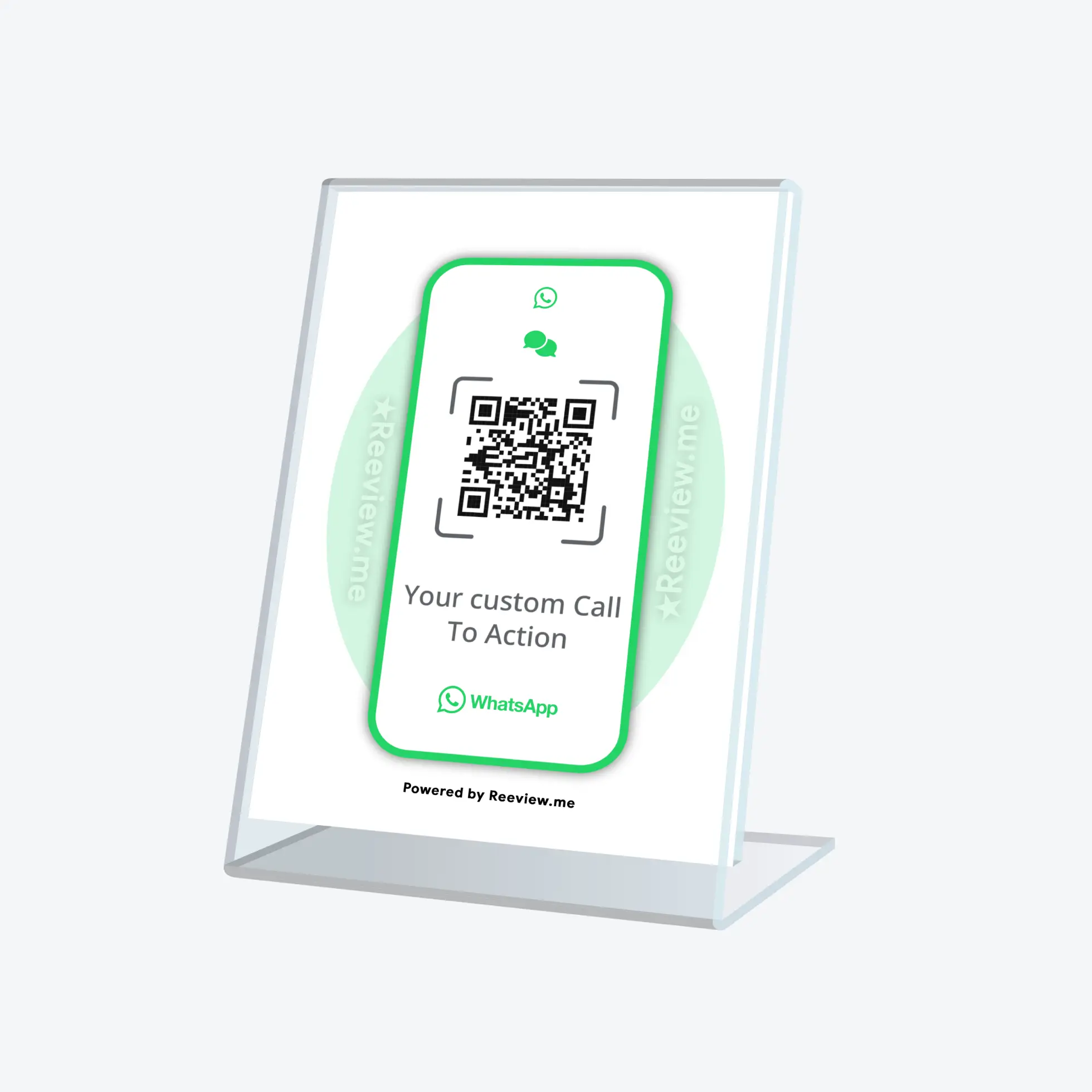 FRAME™ | Contacts QR Code Table Sign - Get contacts on WhatsApp