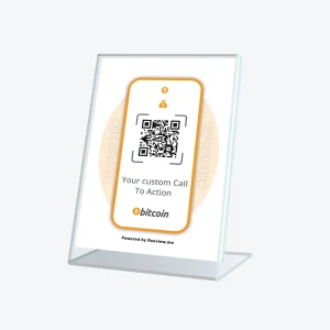 FRAME™ | Payments QR Code Table Sign - Accept Bitcoin