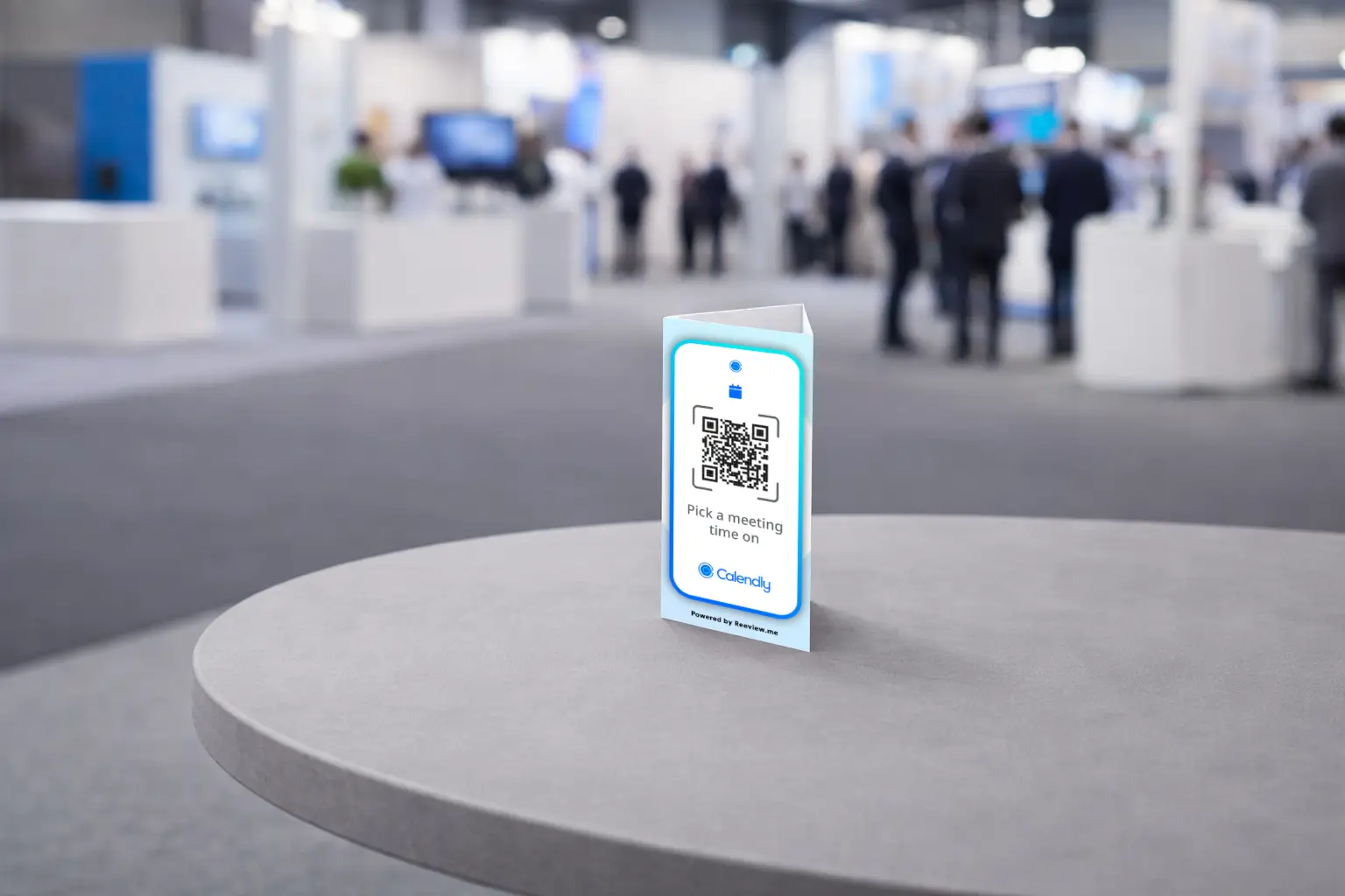 calendly qr code table stand to get appointments on table