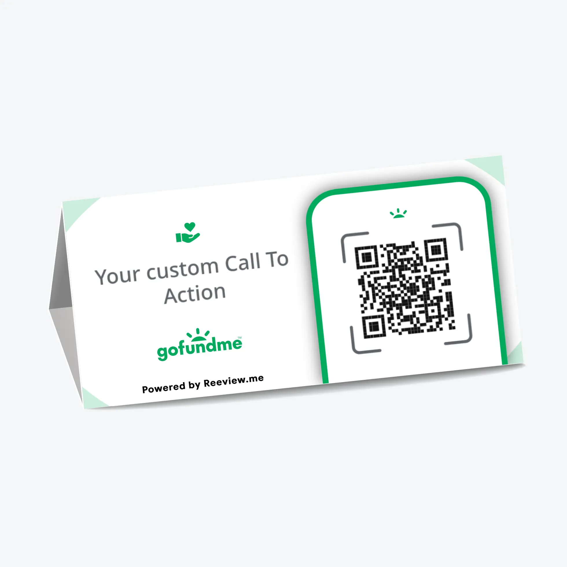 PRISM™ | Donations QR Code Table Tent - Get Donations on GoFundMe