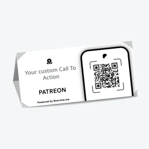PRISM™ | Support QR Code Table Tent - Get Support on Patreon