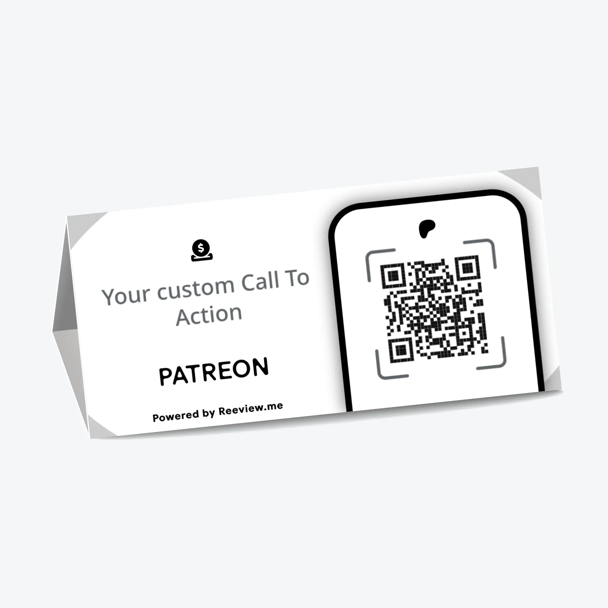 PRISM™ | Support QR Code Table Tent - Get Support on Patreon