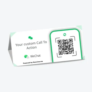 PRISM™ | Contacts QR Code Table Tent - Get Contacts on WeChat