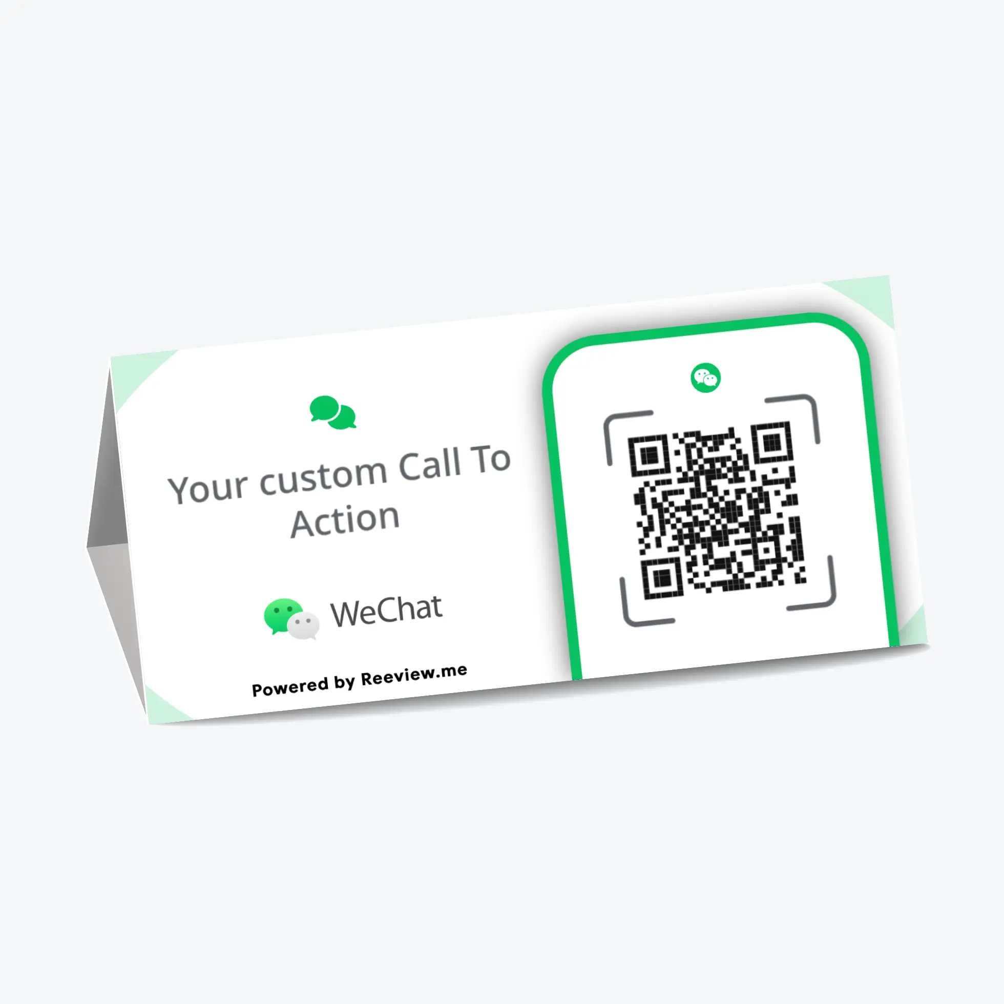 PRISM™ | Contacts QR Code Table Tent - Get Contacts on WeChat