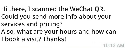 wechat message