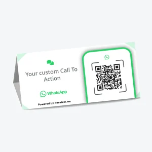 PRISM™ | Contacts QR Code Table Tent - Get contacts on WhatsApp